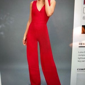 Red jumpsuit